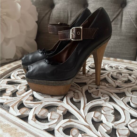 Marni MaryJane Peep Toe Heels Shoes Women’s 8 - Picture 2 of 9
